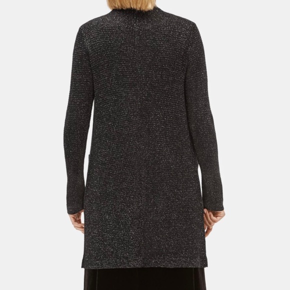 Eileen Fisher Merino Sparkle Long Cardigan Black Size PP NWT - Picture 3 of 9